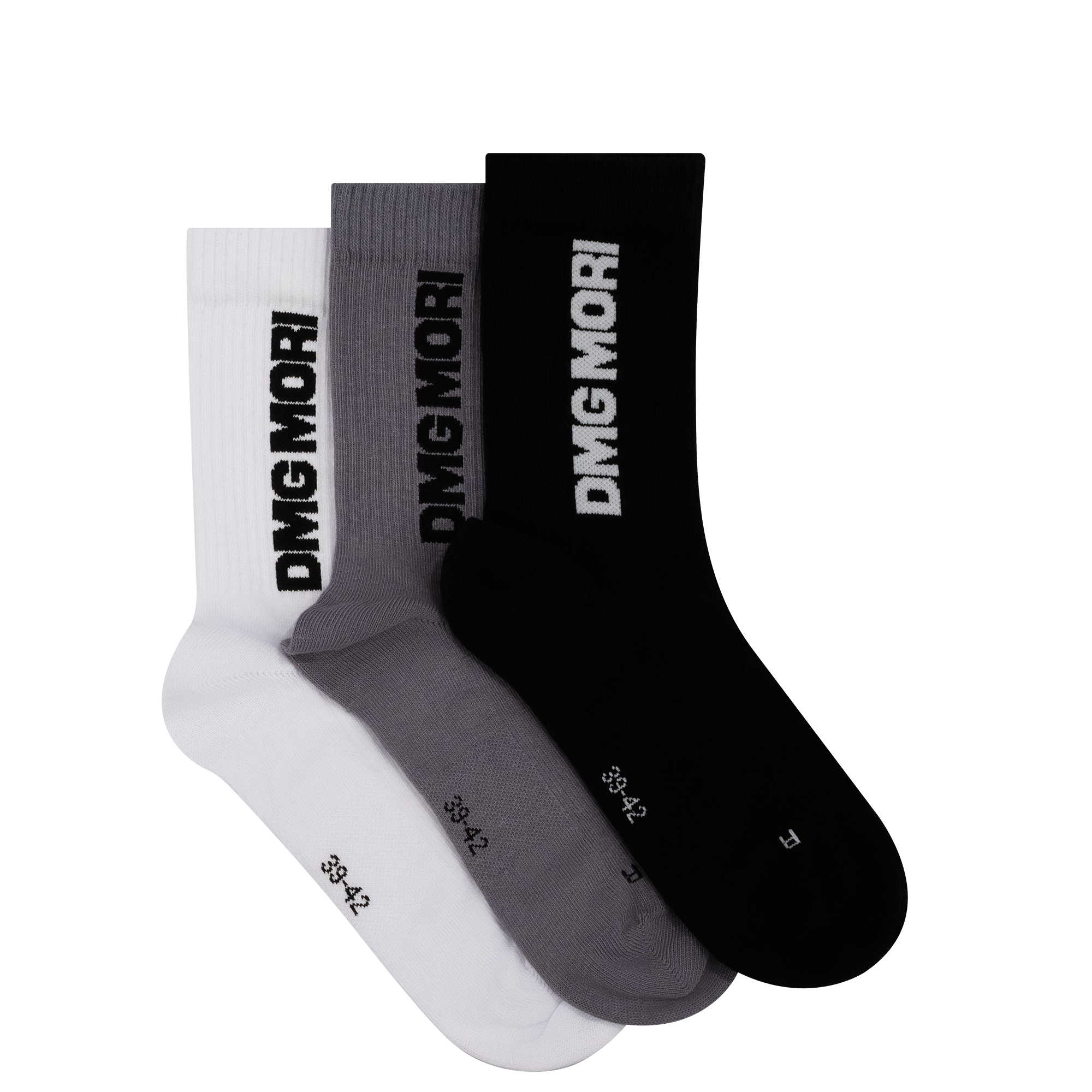 Product image: Socks 3-pack black/white/grey