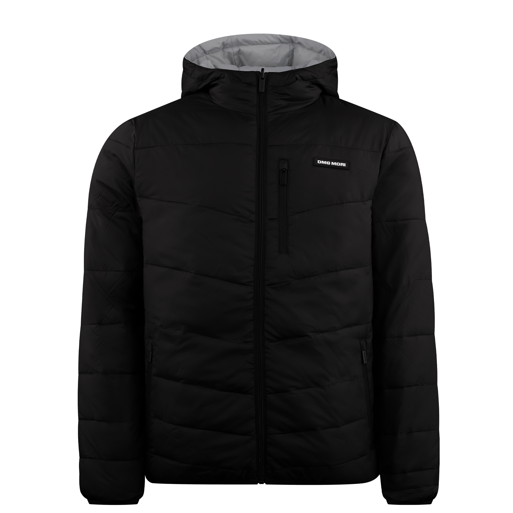 Product image: Unisex reversible puffer jacket two-tone black-grey